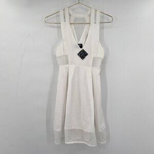 Nasty Gal Women's Lined White Mini Dress Size XXS NWT